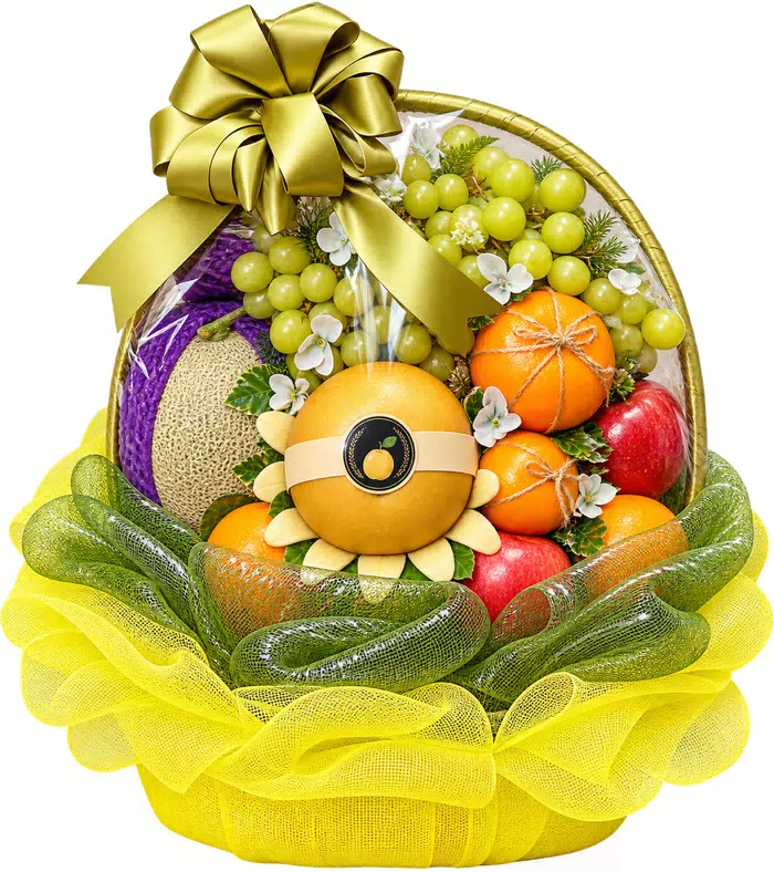 Giỏ trái cây lưới vàng