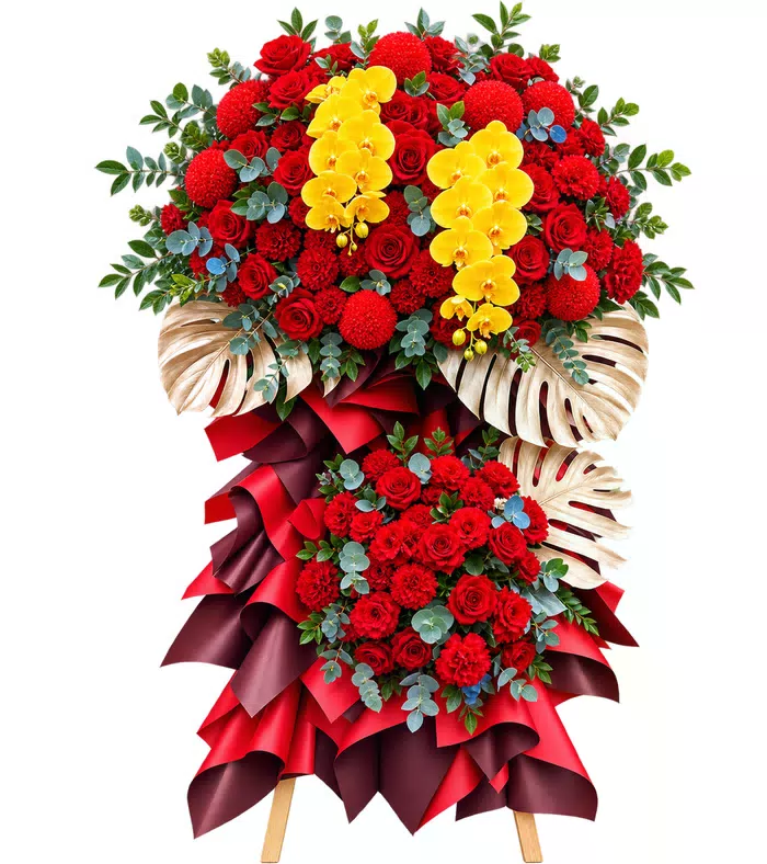 Kệ hồng đỏ lan vàng