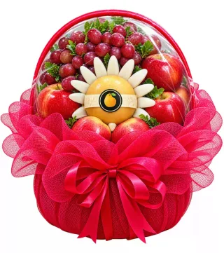 Giỏ trái cây lưới đỏ