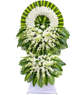 Kệ hoa viếng trắng