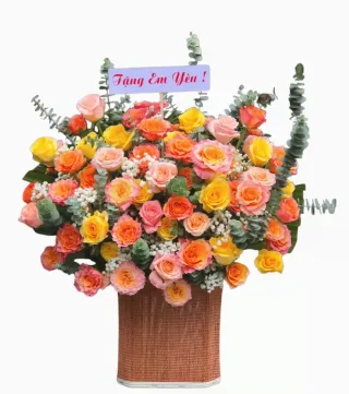 Giỏ hồng chùm cam