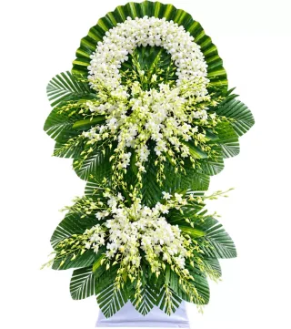 Kệ hoa viếng trắng