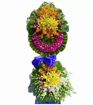 Kệ hoa viếng vàng cam