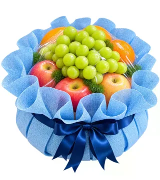 Giỏ trái cây lưới xanh dương