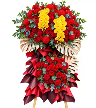 Kệ hồng đỏ lan vàng