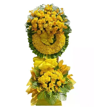 Kệ hoa viếng vàng cam
