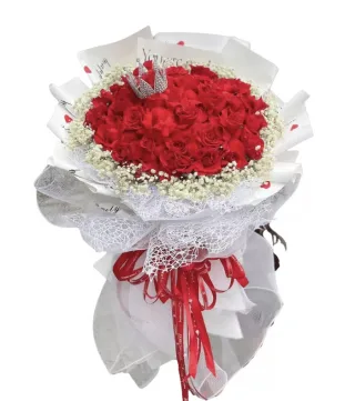 Bó hồng đỏ