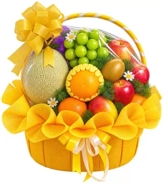 Giỏ trái cây lưới vàng