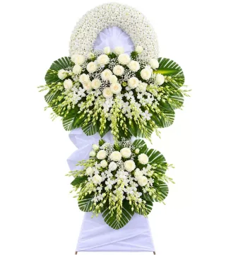 Kệ hoa viếng trắng