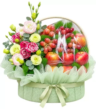 Giỏ trái cây hoa hồng