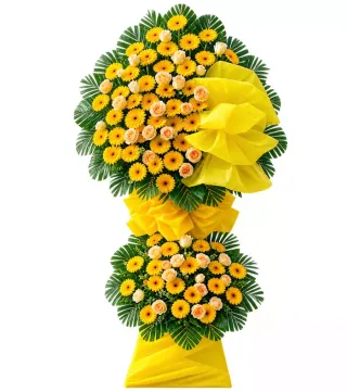 Kệ đồng tiền vàng hai tầng