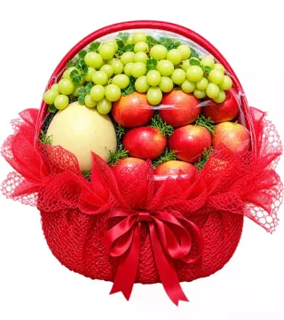 Giỏ trái cây lưới đỏ