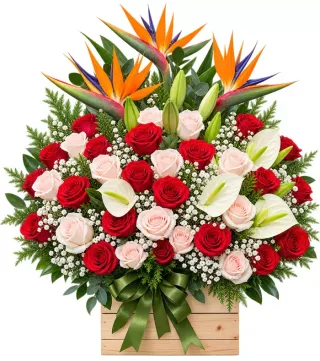 Hộp hồng đỏ thiên điểu