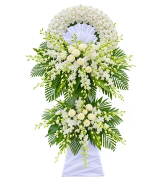 Kệ hoa viếng trắng