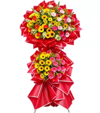Kệ hướng dương hoa hồng