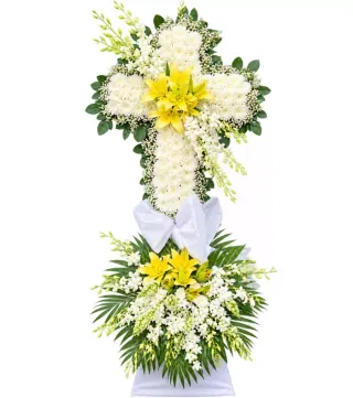 Kệ hoa viếng chữ thập