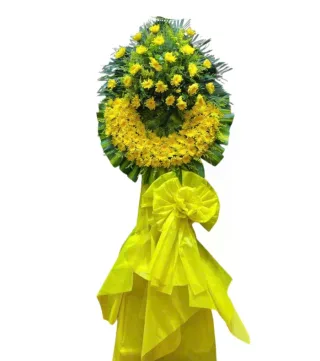 Vòng hoa viếng vàng xanh
