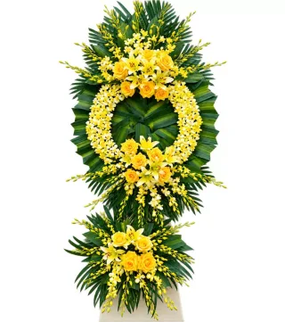 Kệ hoa viếng vàng