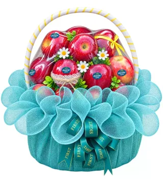 Giỏ táo lưới xanh