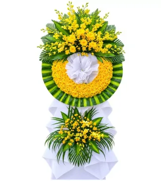 Kệ hoa viếng vàng