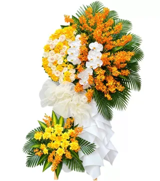 Kệ hoa viếng vàng cam