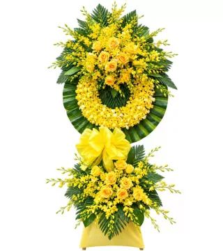 Kệ hoa viếng vàng