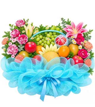 Giỏ trái cây hoa hồng