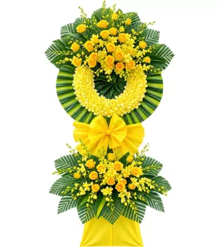 Kệ hoa viếng vàng