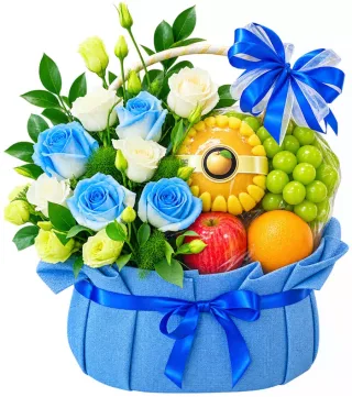 Giỏ trái cây hồng xanh