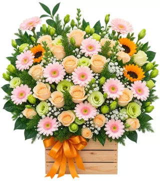 Giỏ hướng dương đồng tiền