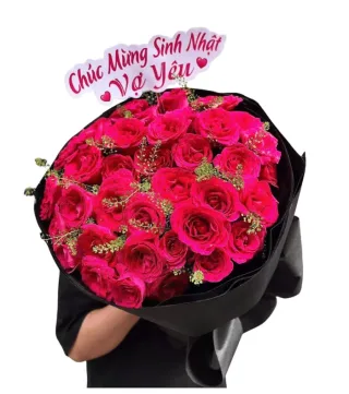 Bó hồng cánh sen