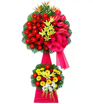 Kệ hoa đỏ thiên điểu