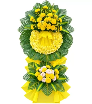 Kệ hoa viếng hồng vàng