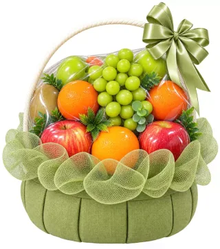 Giỏ trái cây nho xanh