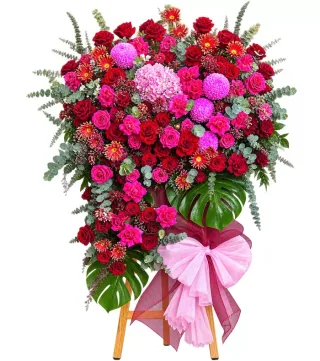 Kệ hoa hồng tím dáng dài