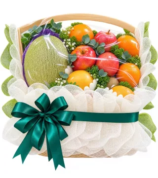 Giỏ trái cây lưới trắng